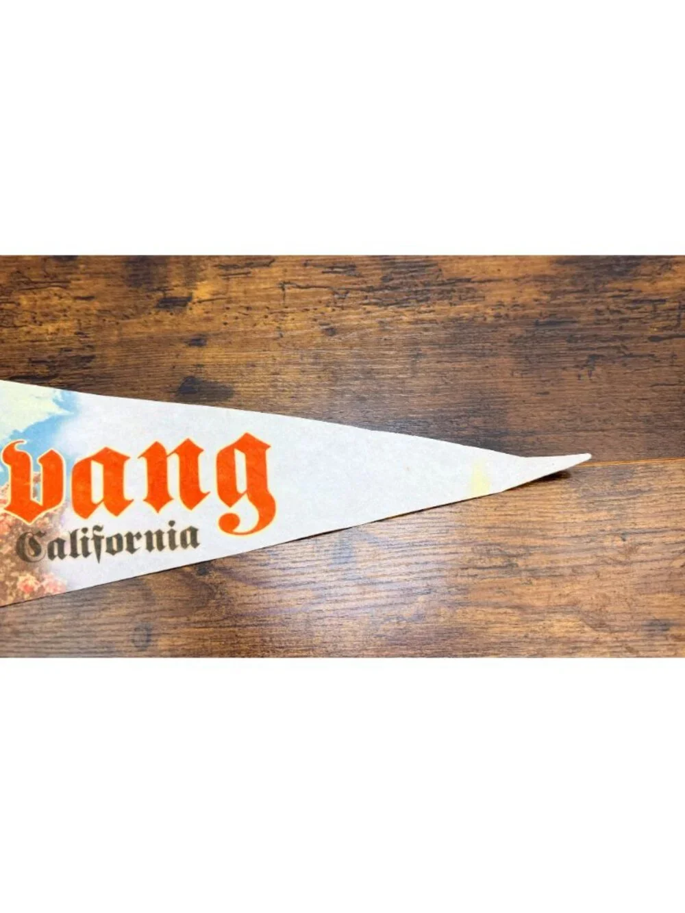 Vintage Solvang California Souvenir Pennant With Colorful Mid-Century Graphics